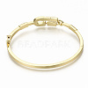 Brass Micro Pave Clear Cubic Zirconia Bangles BJEW-S142-013-NF-3