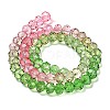 Transparent Painted Glass Beads Strands LS-DGLA-A034-T8mm-A18-5