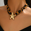 Summer Alloy Pendant Leopard Print Cord Necklaces FS-WG0DEDB-09-1