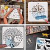 Large Plastic Reusable Drawing Painting Stencils Templates DIY-WH0172-835-4