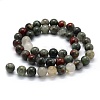 Natural African Bloodstone Beads Strands X-G-G763-08-6mm-2