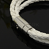 Braided Leather Wrap Bracelets X-BJEW-F020-02P-3