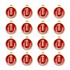 Golden Plated Alloy Enamel Charms ENAM-S118-03I-2