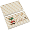 Rectangle Wood Covered with Velvet Jewelry Ring Display Trays AJEW-WH20054-062E-01-7