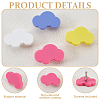 16Pcs 4 Colors Synthetic Rubber Drawer Pull Drop Swing Handles AJEW-NB0008-11-4