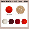 40Pcs 4 Colors Wool Felt Balls DIY-SC0029-40C-2