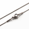 Classic Plain 304 Stainless Steel Mens Womens Snake Chain Necklaces X-STAS-M174-018P-B-1