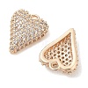 Brass Micro Pave Clear Cubic Zirconia Pendants KK-S388-01G-01-2