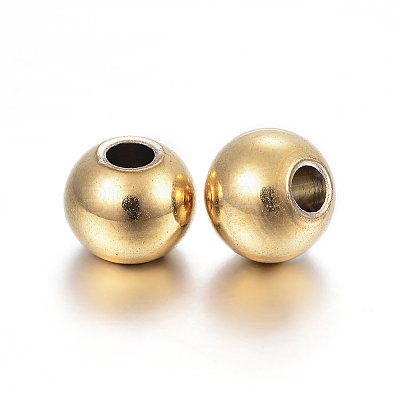 Ion Plating(IP) 304 Stainless Steel Spacer Beads LS-STAS-T021-4G-1