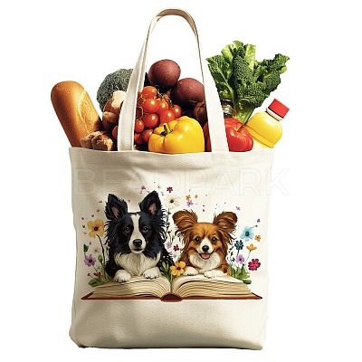 Canvas Women's Tote Bags ABAG-WH0057-007-1