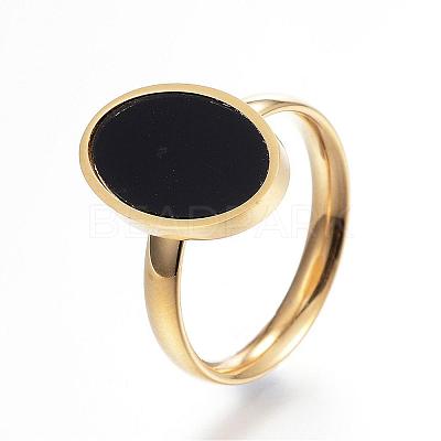 304 Stainless Steel Finger Rings RJEW-G074-09-M-1