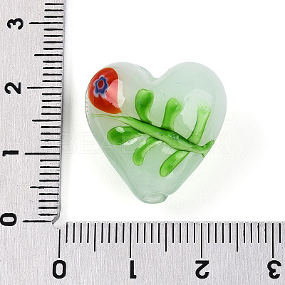Handmade Bumpy Millefiori Glass Beads LAMP-N024-42E-1