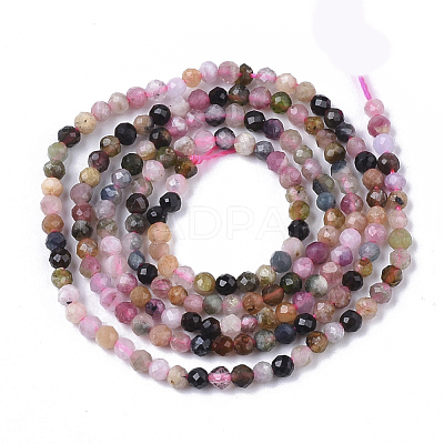 Natural Multicolor Tourmaline Beads Strands G-S361-2mm-017-1
