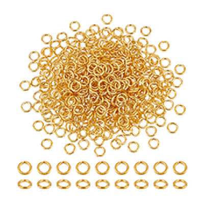 Brass Open Jump Rings KK-PH0006-6mm-G-1
