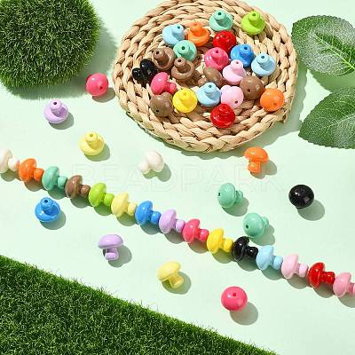 50Pcs Opaque Acrylic Beads OACR-CJ0002-65-1