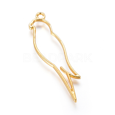 Zinc Alloy Open Back Bezel Pendants PALLOY-E564-01G-1