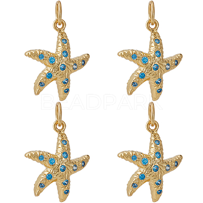 5Pcs Brass Micro Pave Grade AAA Cubic Zirconia Pendants ZIRC-BBC0002-41-1