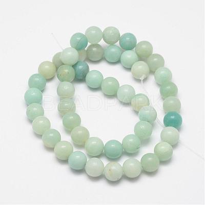 Round Natural Amazonite Bead Strands G-I183-02-6mm-1