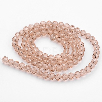 Transparent Glass Bead Strands GLAA-G013-6mm-90-1