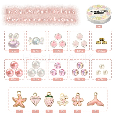 DIY Cute Stretch Bracelet Making Kit DIY-YW0005-77B-1