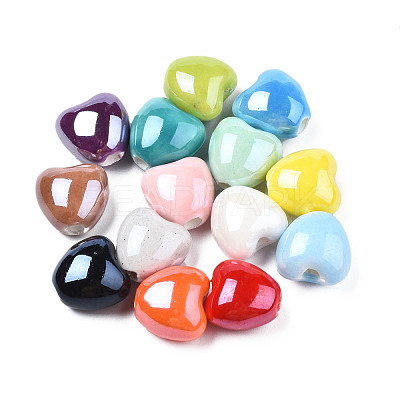 Glazed Porcelain Beads X-PORC-T007-21-1