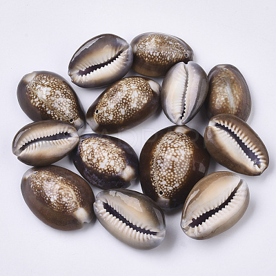 Natural Cowrie Shell Pendants SSHEL-N034-24-1