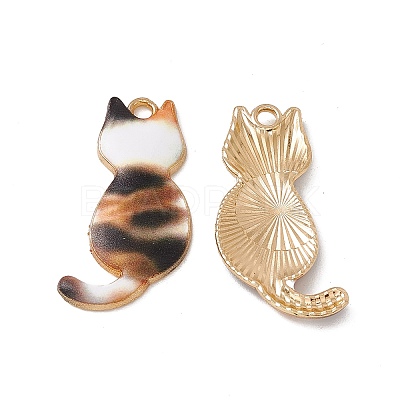 Rack Plating Alloy Enamel Pendants ENAM-K050-03E-1