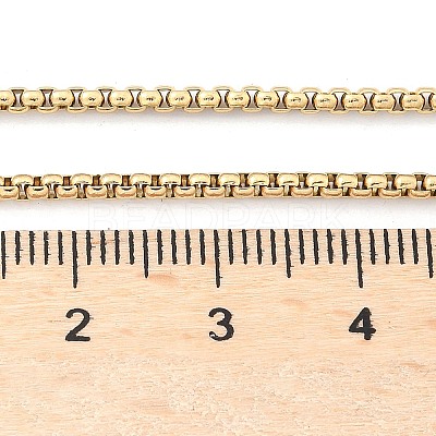 Ion Plating(IP) 304 Stainless Steel Venetian Chain Necklace Making STAS-A028-N032G-1