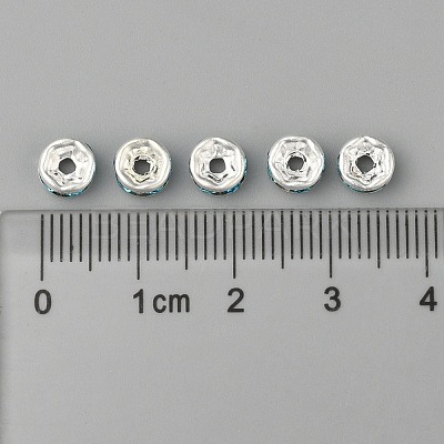 Brass Grade A Rhinestone Spacer Beads RB-A014-Z6mm-03S-1