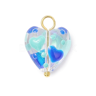 Handmade Glass Enamel Pendants PALLOY-JF04118-01-1