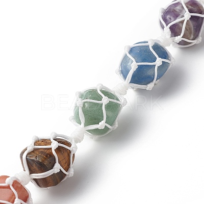 7 Chakra Gemstone Hanging Decorations HJEW-JM00805-04-1