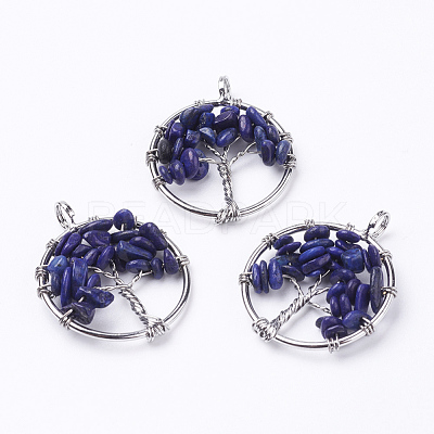Natural Lapis Lazuli Pendants G-E419-01P-1