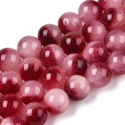 Dyed Natural White Jade Beads Strands G-T138-10mm-210-23-1