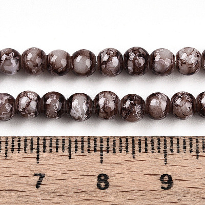 Baking Paint Glass Beads Strands DGLA-N003-4mm-A05-1