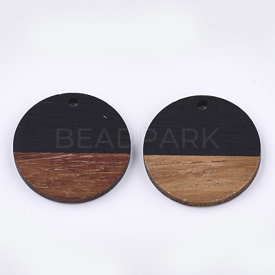 Resin & Walnut Wood Pendants RESI-S358-02D-08-1