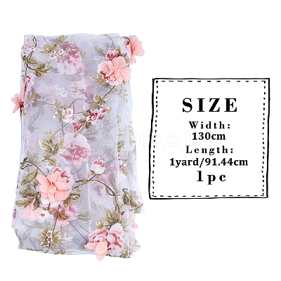Chiffon Lace Trim ORIB-WH0005-07-1