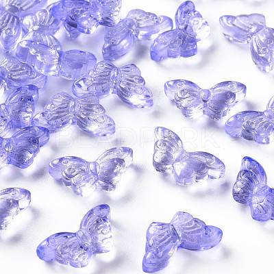 Transparent Spray Painted Glass Beads GLAA-S190-018A-06-1
