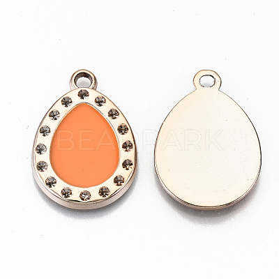 UV Plating Acrylic Pendant Rhinestone Settings OACR-R252-03-06LG-1
