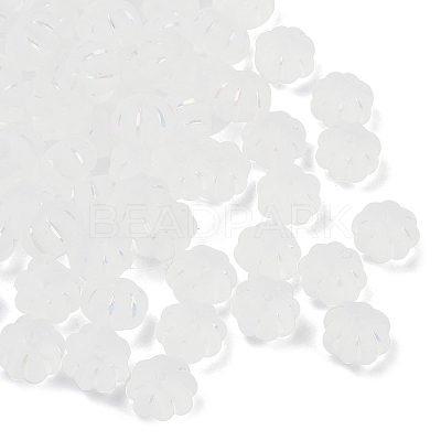 Frosted Transparent Acrylic Beads OACR-P029-03B-06-1