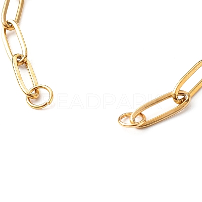 304 Stainless Steel Paperclip Chains Bracelet Making X-AJEW-JB01038-01-1