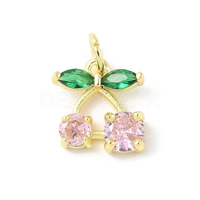Brass Micro Pave Cubic Zirconia Pendants KK-Z101-06G-01-1