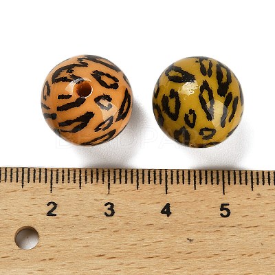 Printed Opaque Acrylic Beads SACR-F015-01A-1