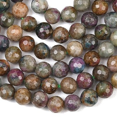 Natural Red Corundum Beads Strands G-K405-A01-6mm-1