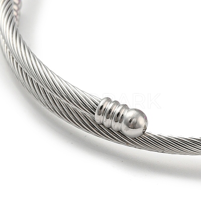 Non-Tarnish 201 Stainless Steel European Bracelet OQ8559-3-1