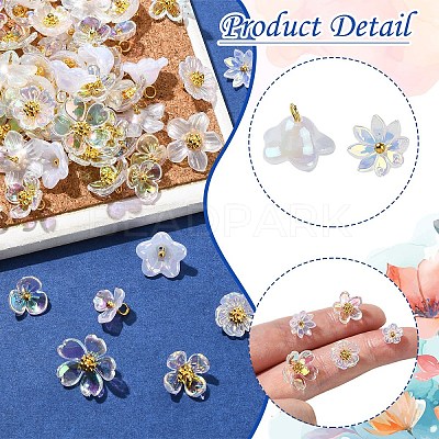 110Pcs 11 Styles Acrylic Charms PALLOY-YW00211-1
