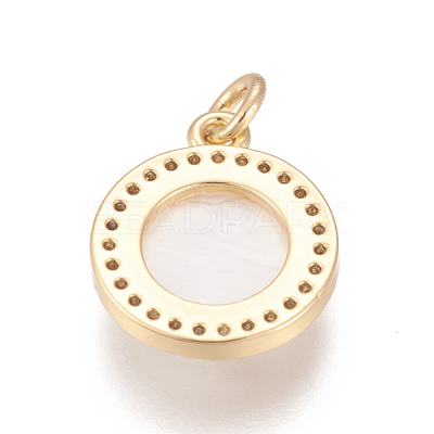 Brass Micro Pave Cubic Zirconia Pendants ZIRC-L078-043M-NR-1