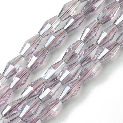 Transparent Electroplate Glass Beads X1-GLAA-K064-05A-PL06-1