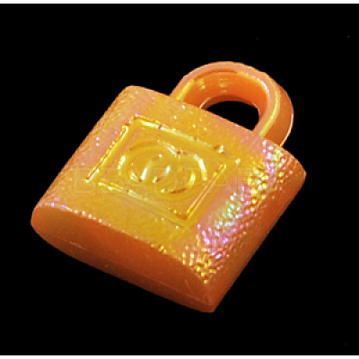 Plating Acrylic Charms X-PAB882Y-1