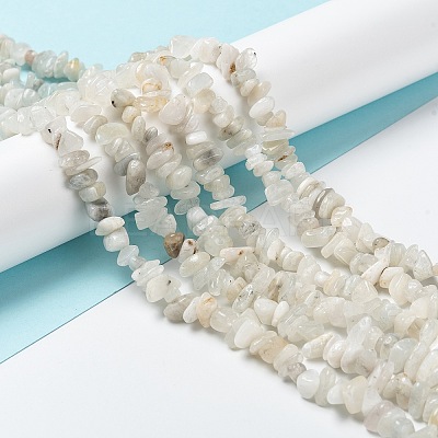 Natural Rainbow Moonstone Beads Strands G-A200-02-1