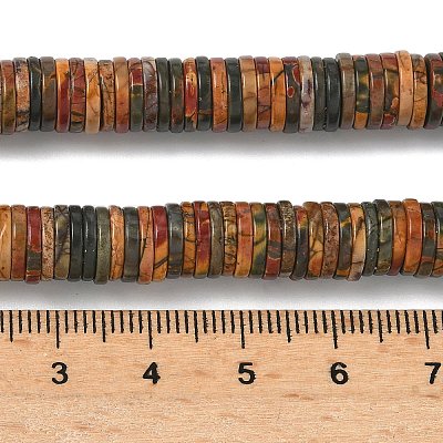 Natural Polychrome Jasper/Picasso Stone/Picasso Jasper Beads Strands G-G329-B03-8x1mm-1